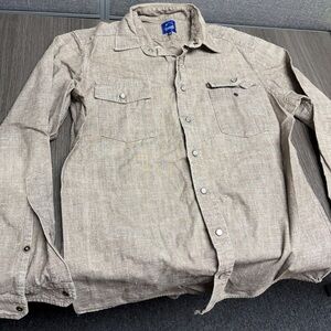 Utility Shirt in Tan Chambray